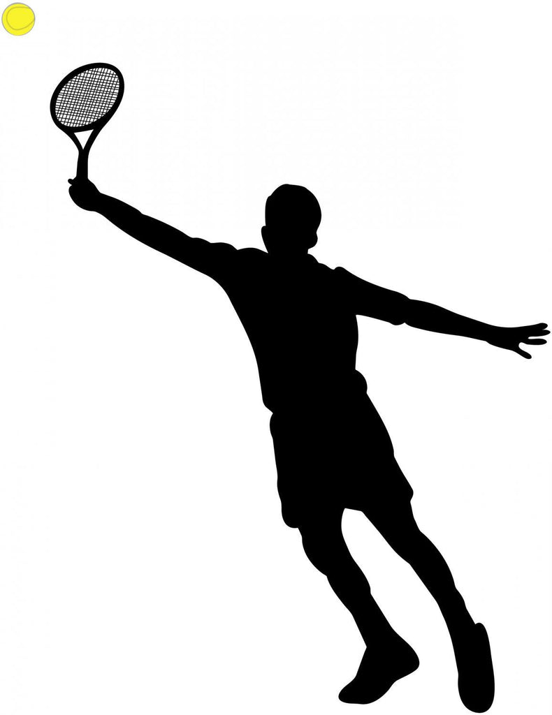 Tennis Player Silhouettes Sports Wall Decal