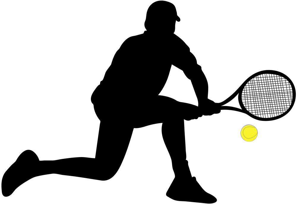 Tennis Player Silhouettes Sports Wall Decal