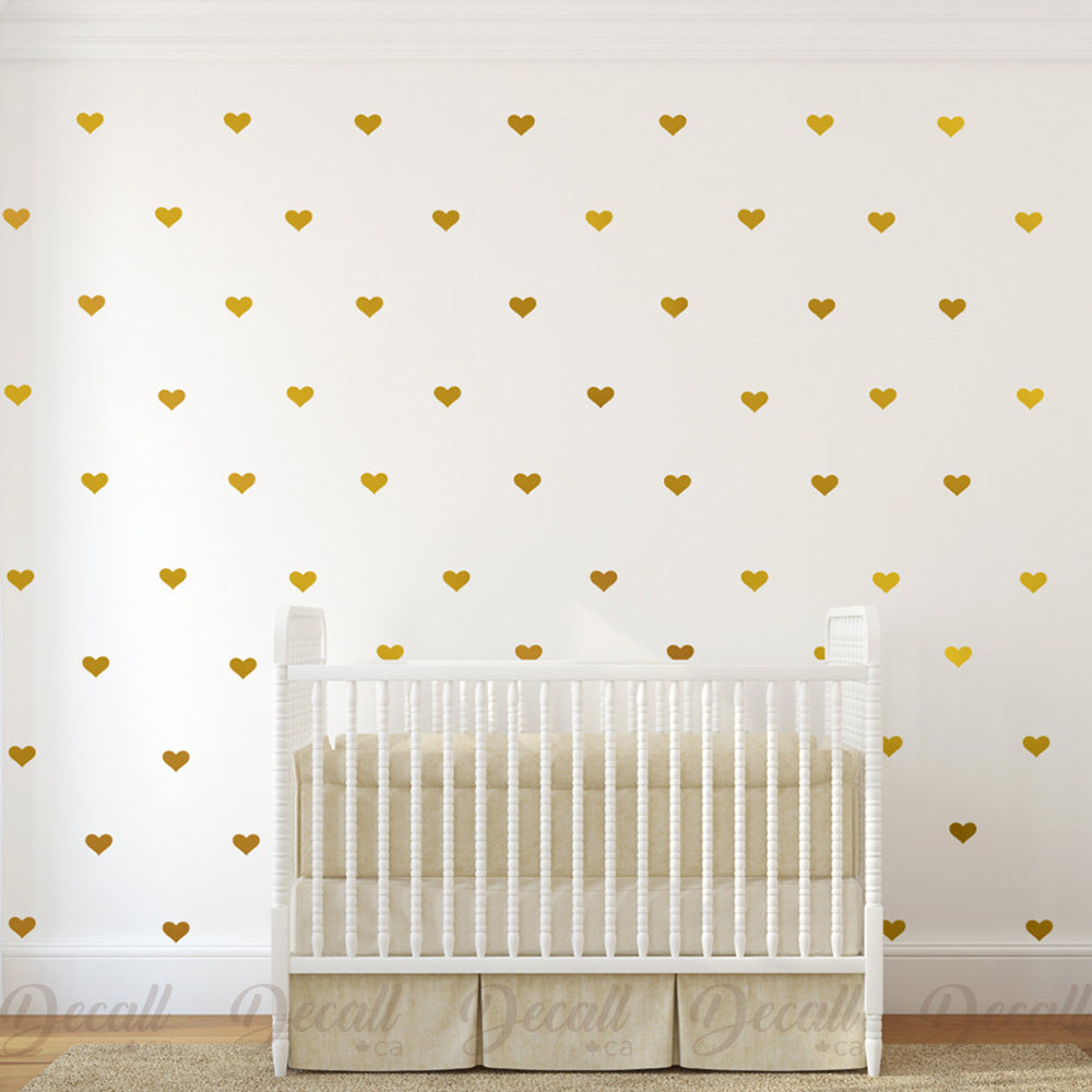 Hearts Wall Decals Removable Vinyl Decals - Wall-Decals - Decall.ca