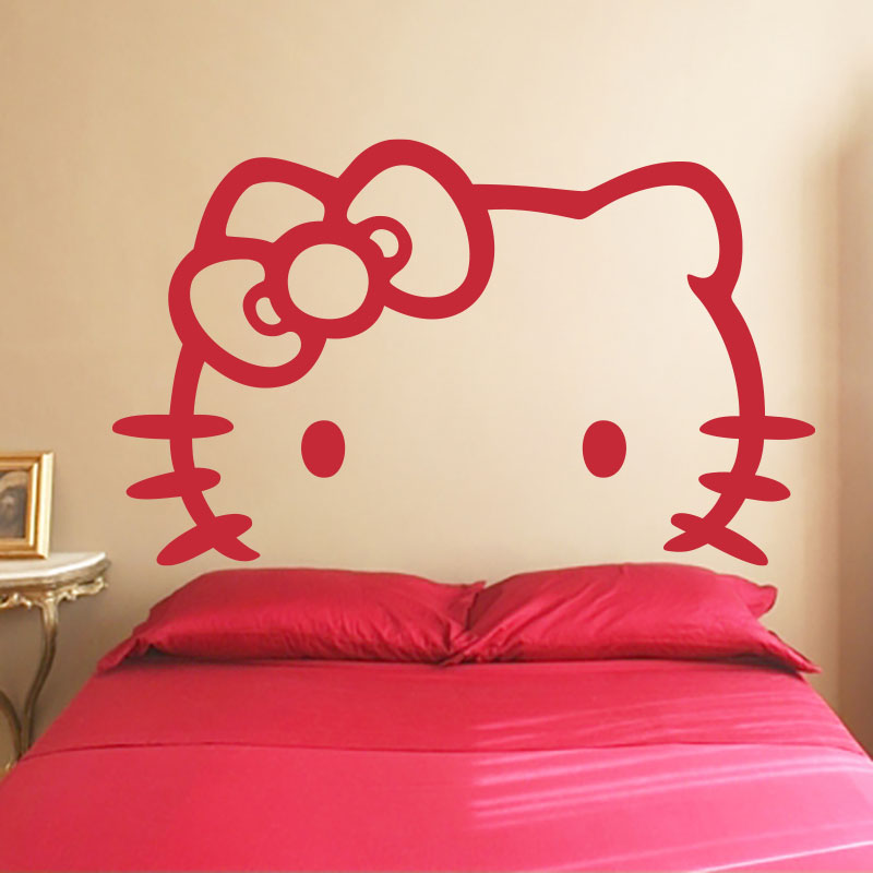 Hello Kitty White - Headboard - Wall Decal - Wall-Decals - Decall.ca
