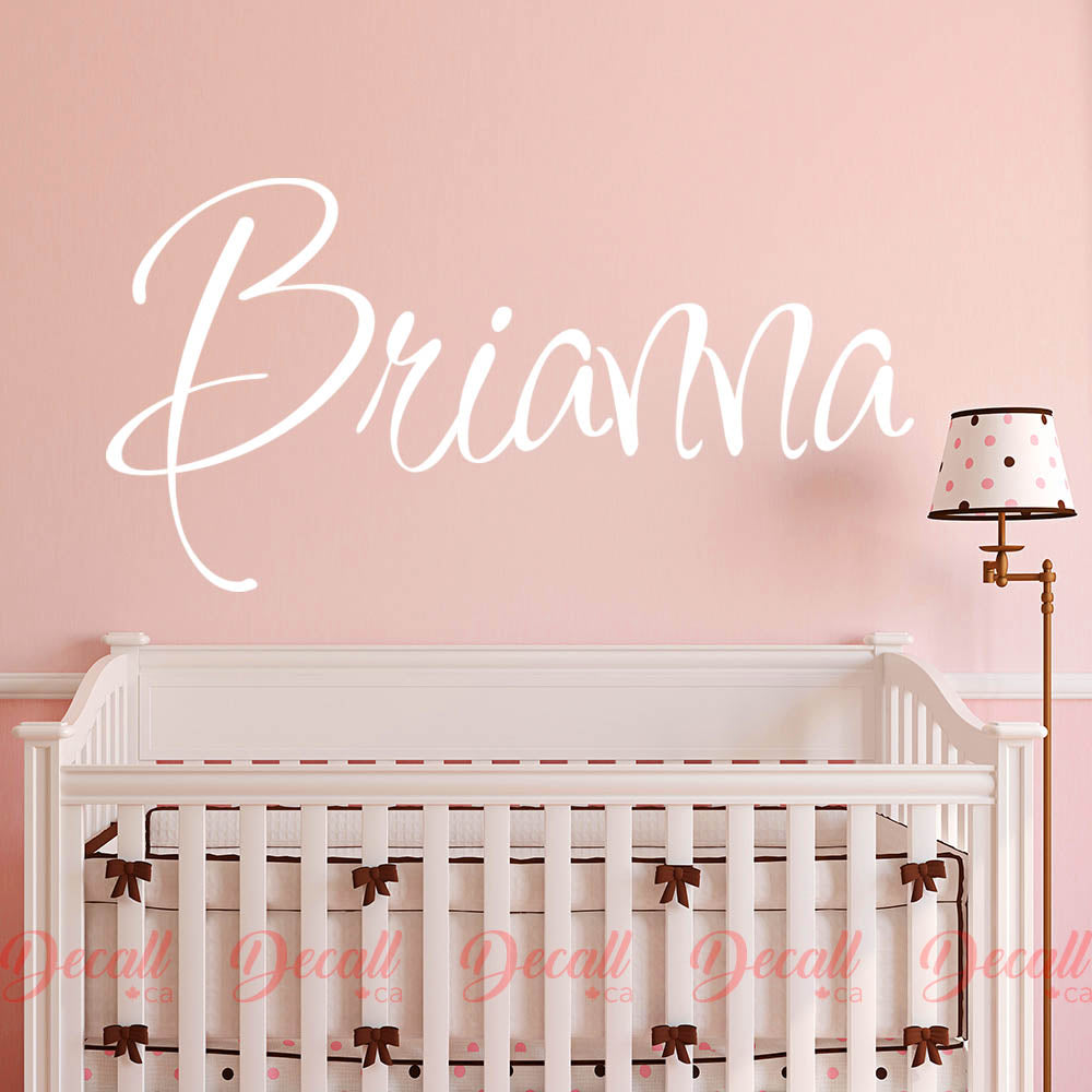 Personalized Girl Name Monogram Wall Decal A073