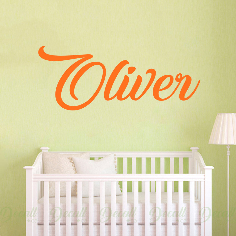 Personalized Custom Name Monogram Vinyl Wall Decal - Wall-Decals - Decall.ca
