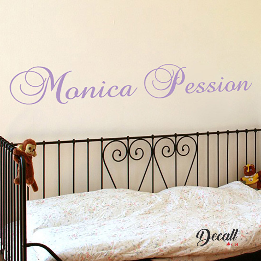 Personalized Custom Monogram Name Vinyl Wall Decal A236