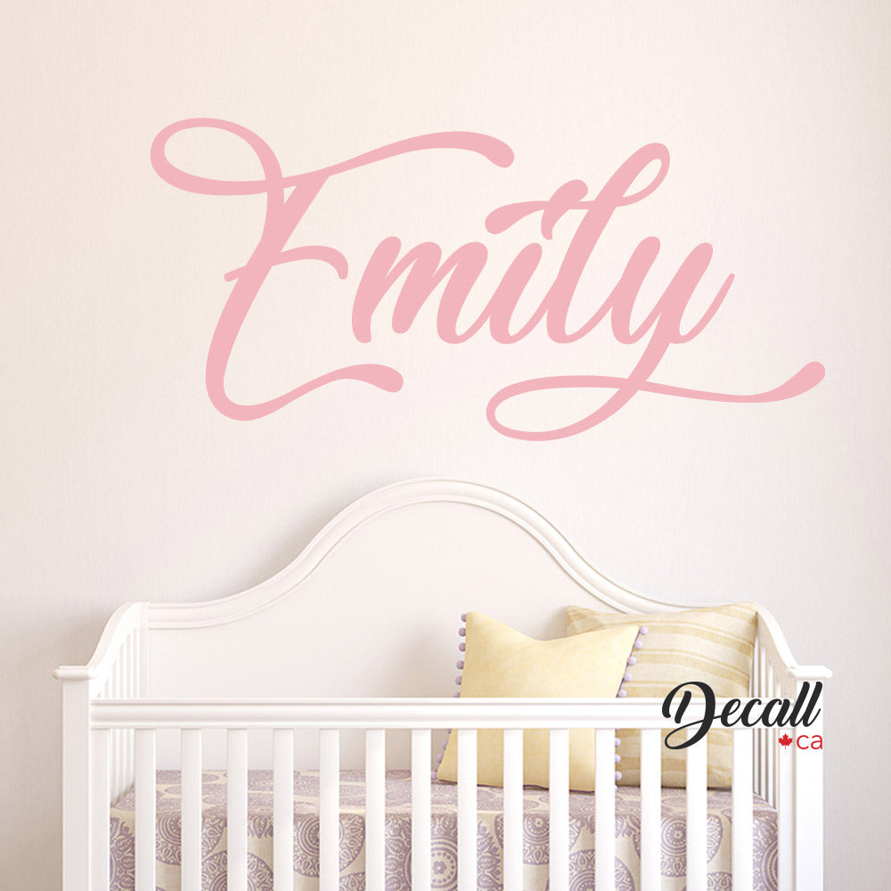 Personalized Girl Name Monogram - Vinyl Wall Name - Wall-Decals - Decall.ca