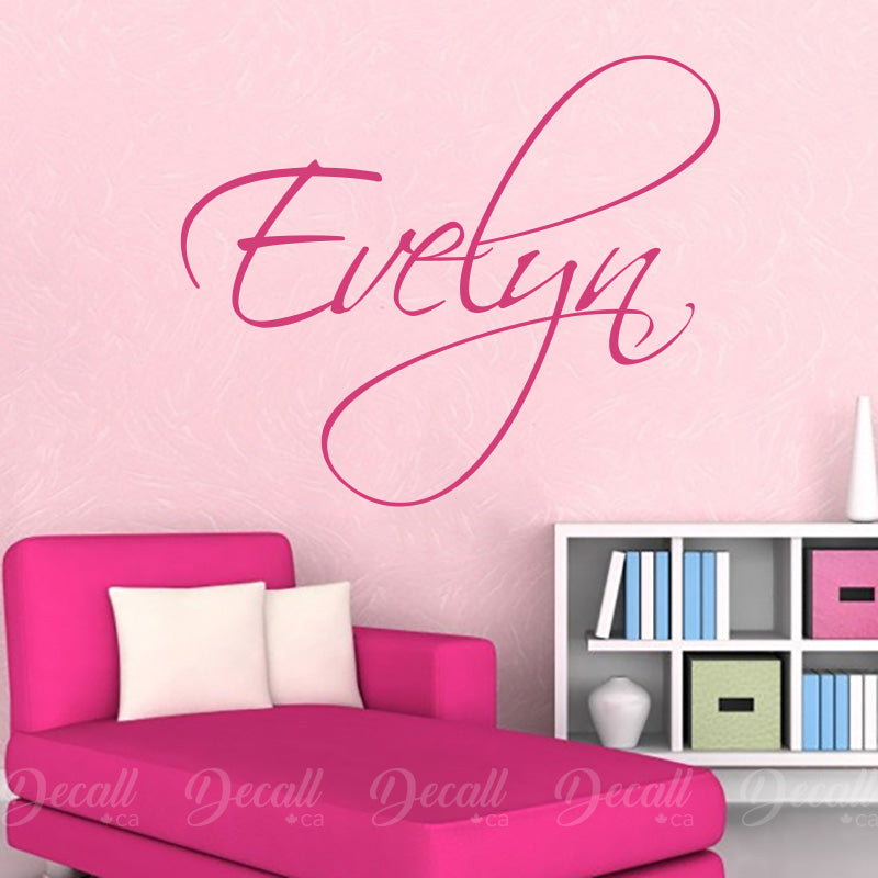 Personalized Name Custom Monogram Vinyl Wall Decal - Wall-Decals - Decall.ca