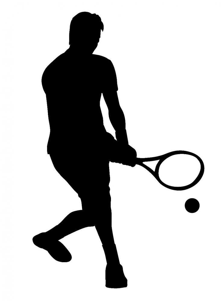 Sports Silhouette Tennis Sports Wall Decal – Decall.ca