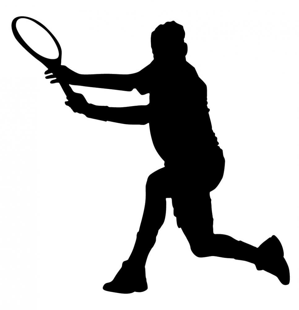 Sports Silhouette Tennis Sports Wall Decal