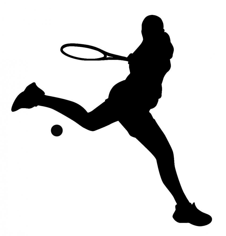 Sports Silhouette Tennis Sports Wall Decal