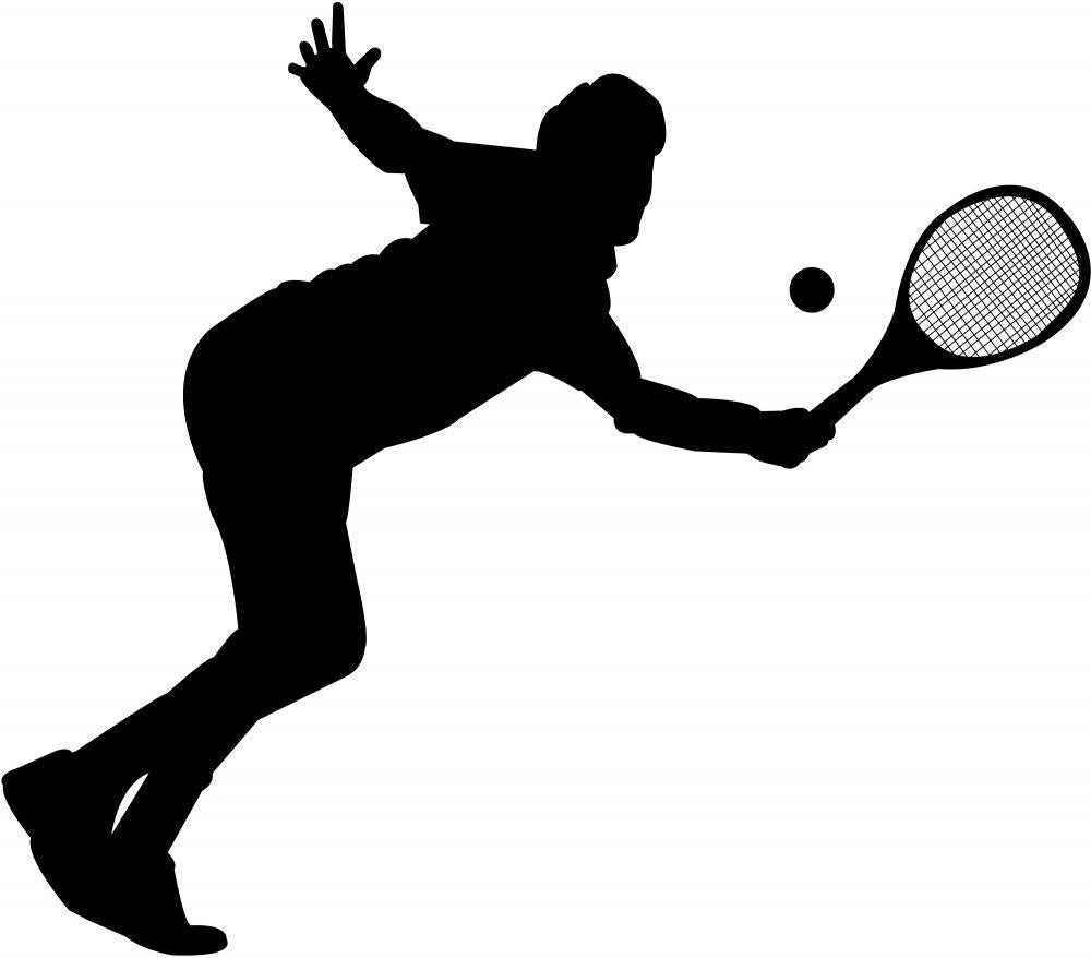 Tennis Player Silhouette Sports Wall Decal