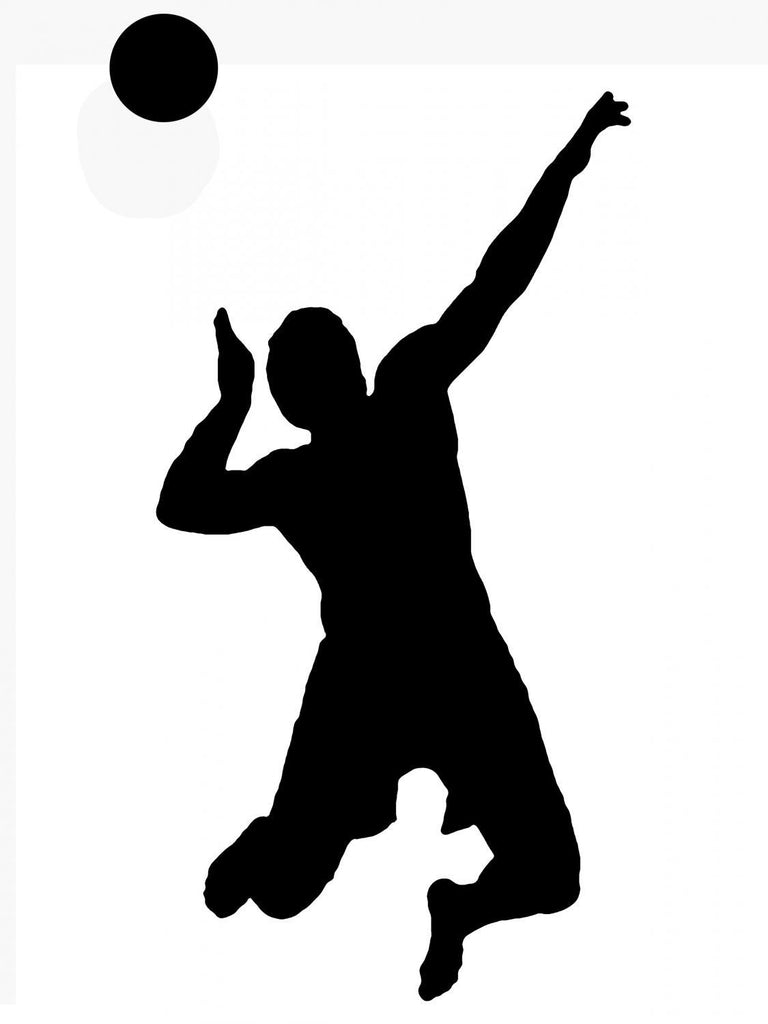 Black Volleyball Sports Silhouette Sports Wall Decal