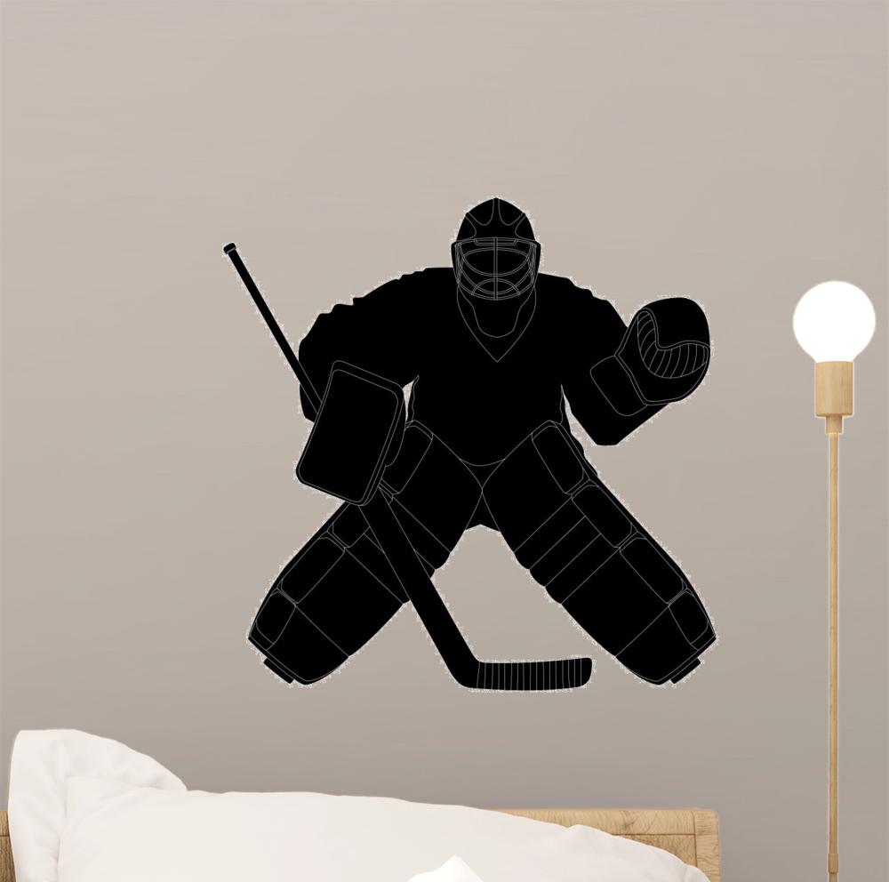 Silhouette Hockey Goalie Sports Wall Decal D136