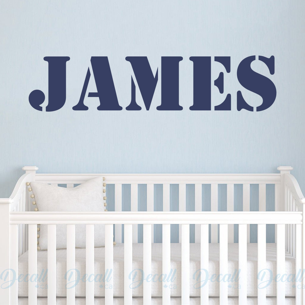 Personalized Boy Name Monogram Wall Decal - Wall-Decals - Decall.ca