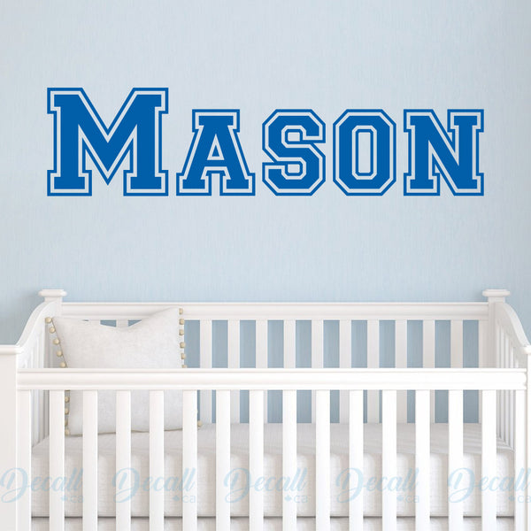 Personalized Boy Name Monogram - Wall Decals Stickers - Wall-Decals - Decall.ca