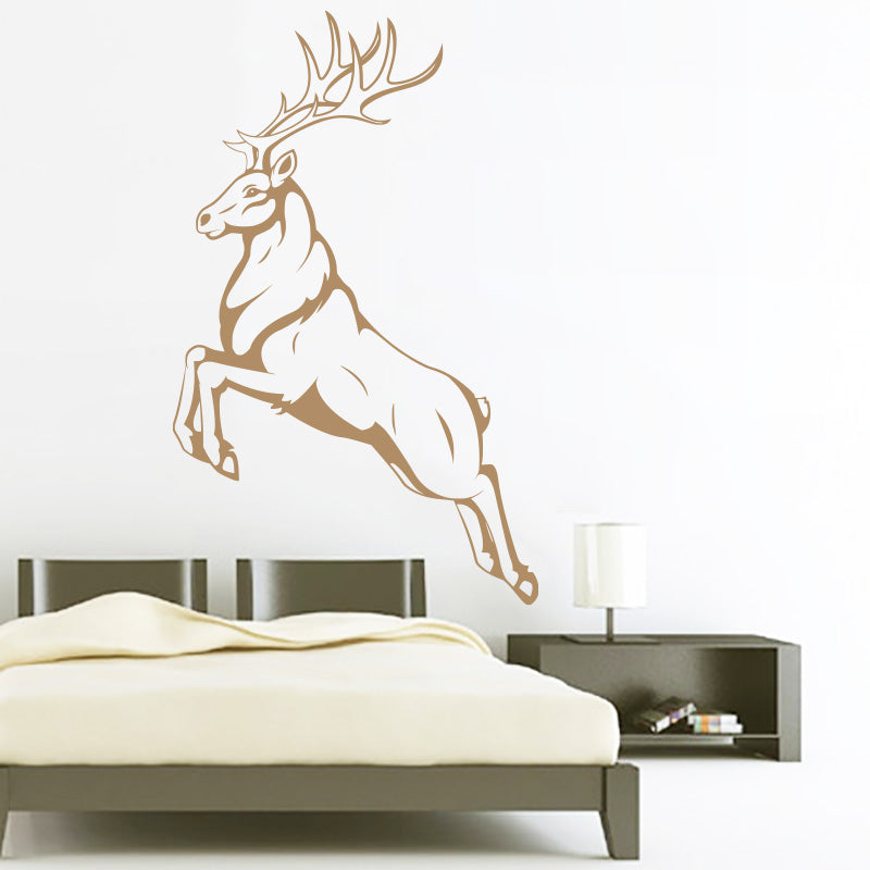 Caribou Deer Jumping - Animal - Wall Decals Stickers - Wall-Decals - Decall.ca