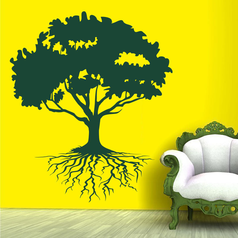 Floating Tree with Roots - Tree Wall Decal - Wall-Decals - Decall.ca