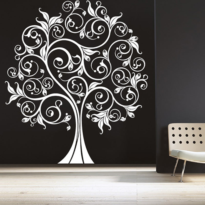 Floral Swirly Tree - Wall Decals Stickers - Wall-Decals - Decall.ca