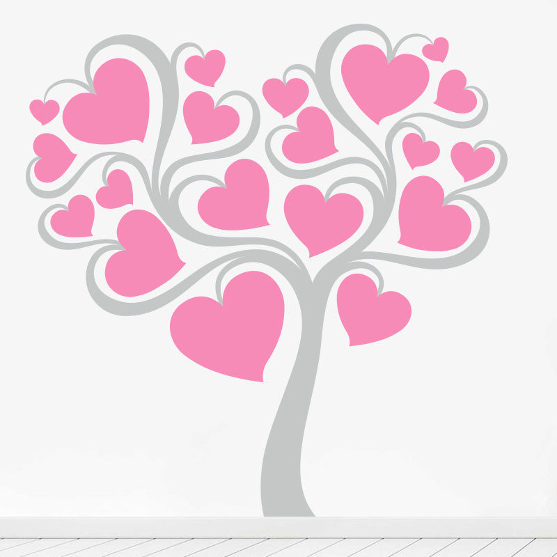 Giant Swirly Heart Tree - Wall Decals Stickers - Wall-Decals - Decall.ca