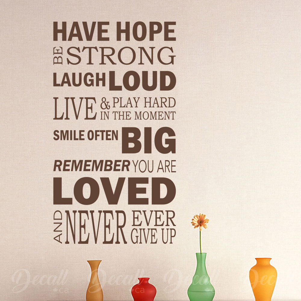 Have Hope Be Strong - Wall Lettering - Wall-Decals - Decall.ca