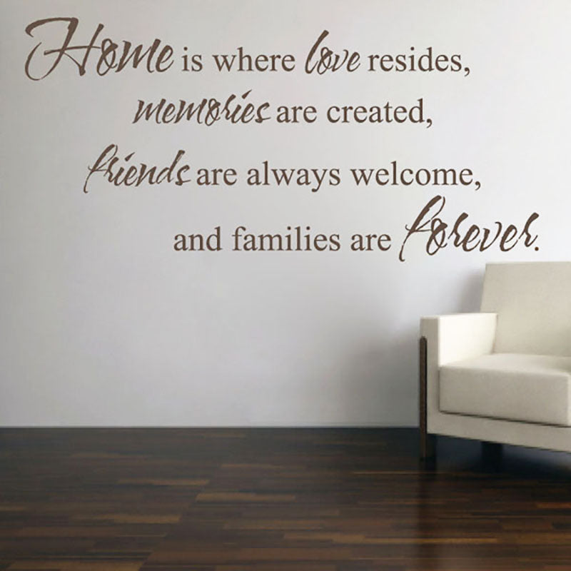 Home is Where Love Resides - Wall Saying - Wall-Decals - Decall.ca