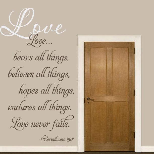 Love Never Fails - Wall Lettering - Wall-Decals - Decall.ca