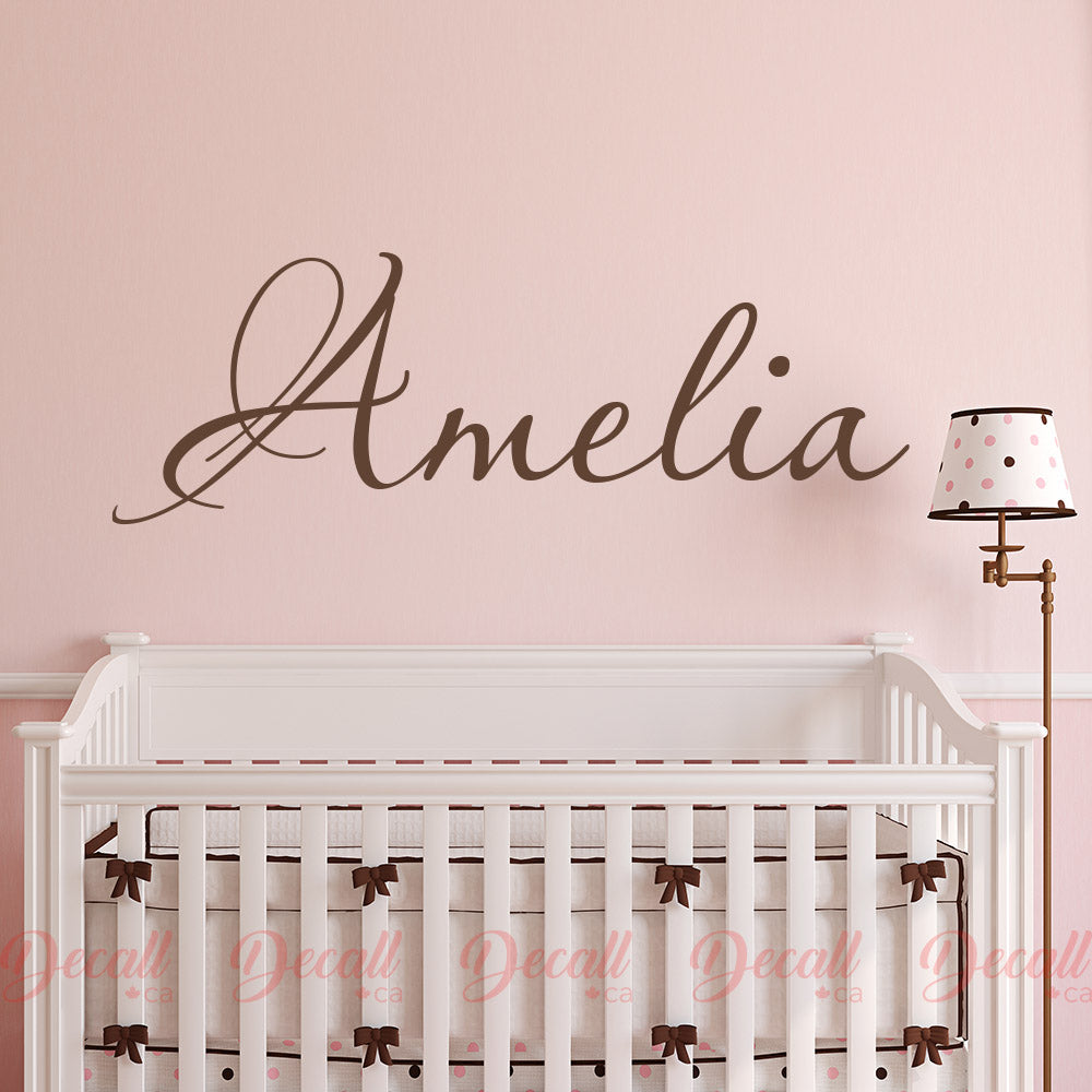 Personalized Girl Name Wall Decal Name Monogram - Wall-Decals - Decall.ca