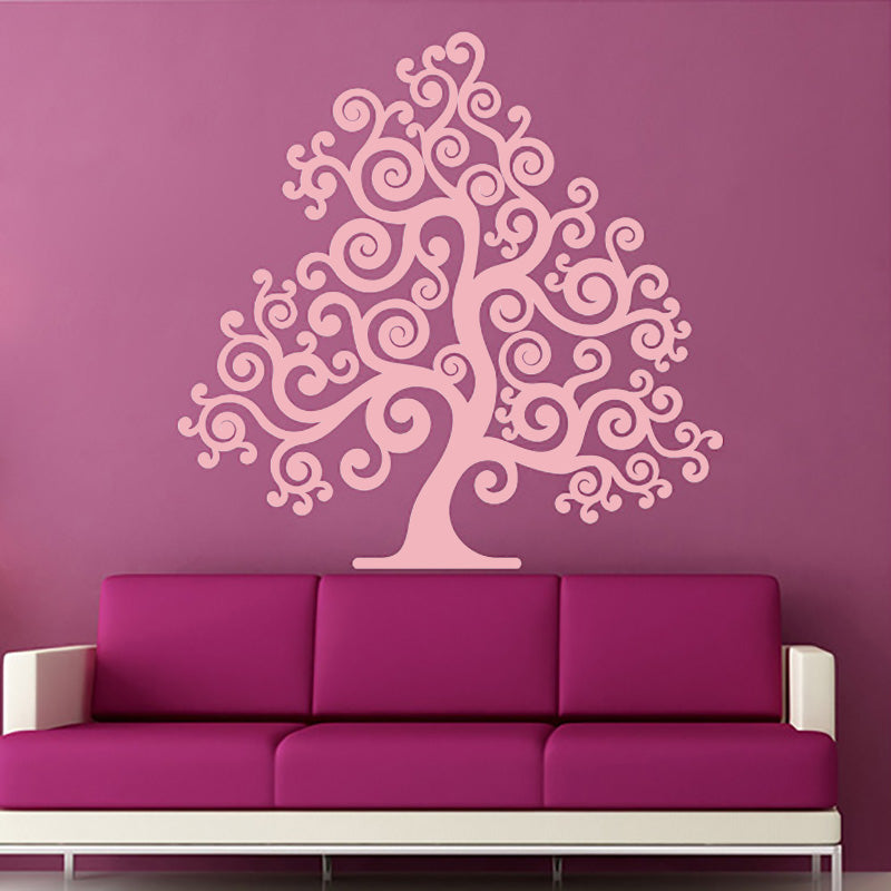 Pretty Swirly Tree - Wall Decals Stickers - Wall-Decals - Decall.ca