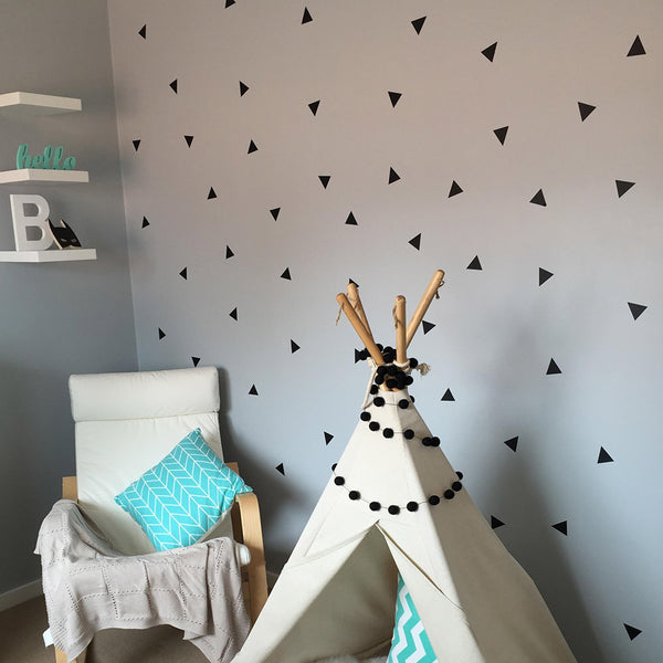 Triangles Vinyl Stickers - Triangle Wall Pattern Vinyl Wall Decals - Wall-Decals - Decall.ca