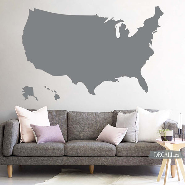 United States Map - Map of USA - US Map Wall Decal