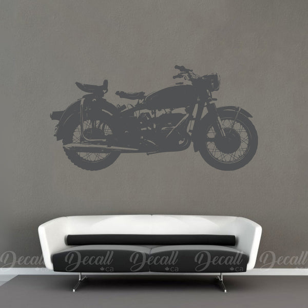 Vintage Bike - Motorcycle - Vinyl Decal - Wall-Decals - Decall.ca