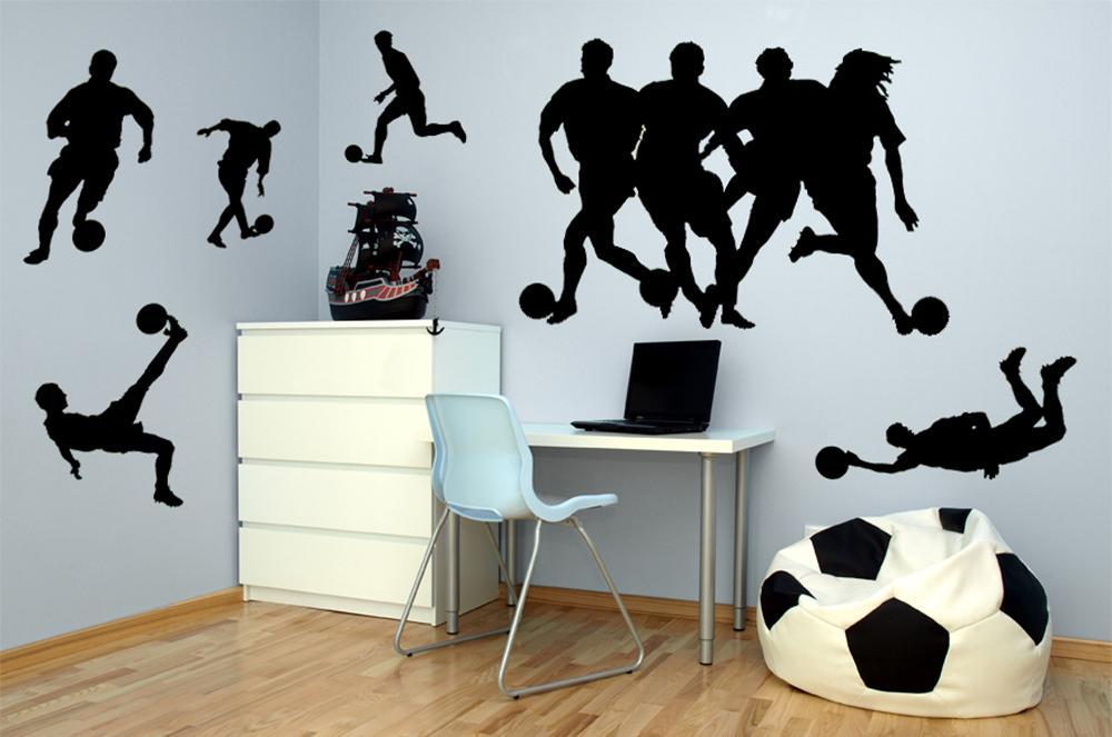 Black Soccer Silhouettes Sports Sports Wall Decals