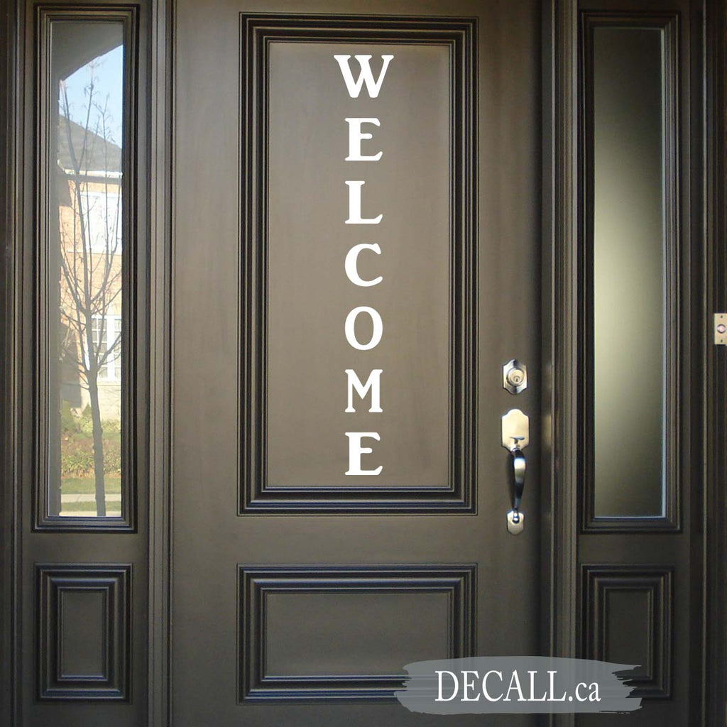 Welcome Door Decal - Welcome Vinyl Decal - Welcome Wall Decal - D122