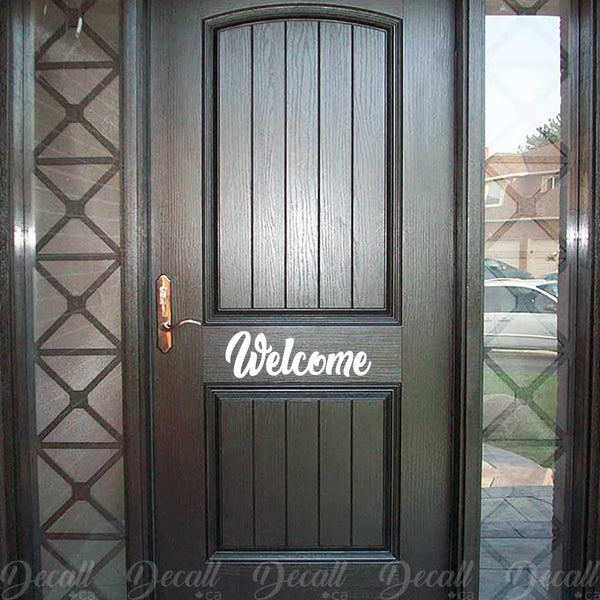 Welcome Door Decal - Welcome Vinyl Decal - Welcome Wall Decal - Wall-Decals - Decall.ca