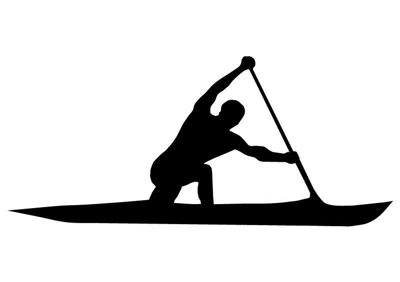 Canoeing Silhouette Sports Wall Decal