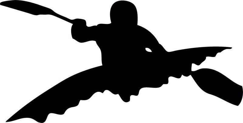 Kayaking Silhouette Sports Wall Decal
