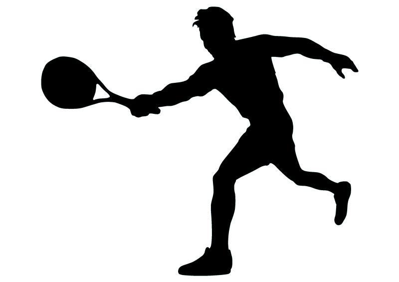 Tennis Player Silhouette Sports Wall Decal