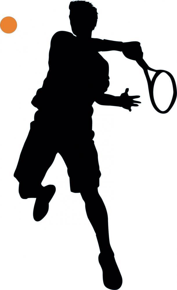 Tennis Silhouette Sports Wall Decal