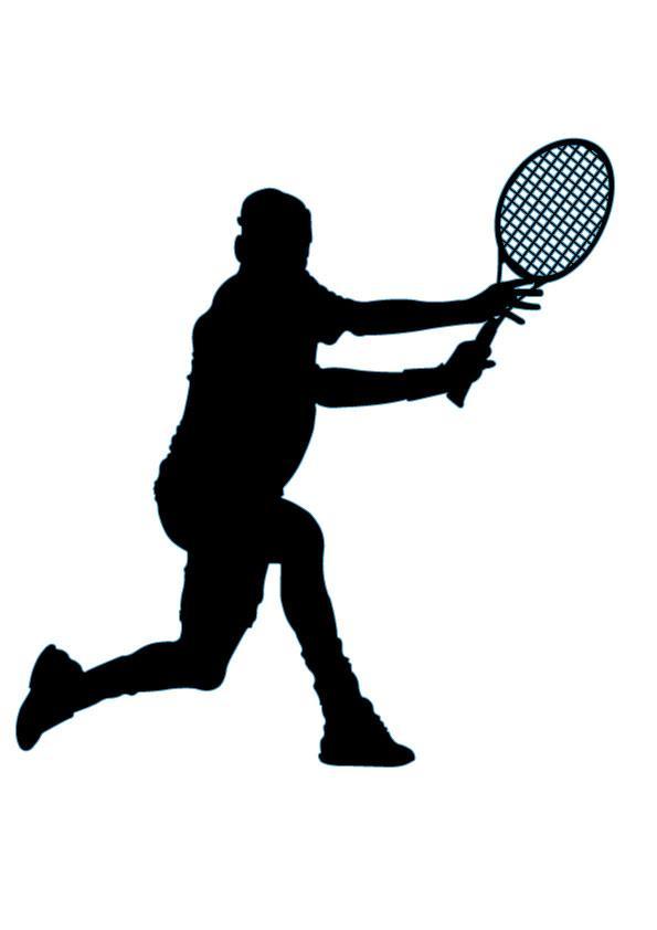 Tennis Silhouette Sports Wall Decal